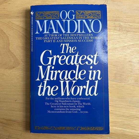 The Greatest Miracle in the World By Og Mandino Vintage 1977 Paperback - Picture 1 of 7